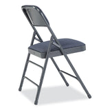NPS® 2300 Series Deluxe Fabric Upholstered Triple Brace Folding Chair, Supports 500 lb, Imperial Blue, 4/CT, Ships in 1-3 Bus Days (NPS2304) Case of 4