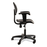 NPS® 6700 Series Polyurethane Adj Height Task Chair w/Arms, Supports 300lb, 16"-21" Seat Ht, Black Seat/Base,Ships in 1-3 Bus Days (NPS6716HBA) Each