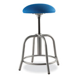 NPS® 6800 Series Height Adj Fabric Padded Seat Stool, Supports 300lb, 18"-25" Ht, Cobalt Blue Seat/Gray Base,Ships in 1-3 Bus Days (NPS6825S02) Each