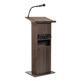Oklahoma Sound® Power Plus Lectern, 22 x 17 x 46, Ribbonwood, Ships in 1-3 Business Days (NPS111PLSRW) Each