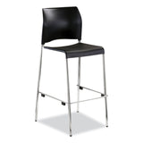 NPS® Cafetorium Bar Height Stool, Supports Up to 500lb, 31" Seat Height, Black Seat, Black Back, Chrome Base,Ships in 1-3 Bus Days (NPS8810B1110) Each