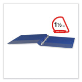 Universal® Slant D-Ring View Binder, 3 Rings, 1.5" Capacity, 11 x 8.5, Navy Blue (UNV20718) Each