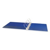 Universal® Slant D-Ring View Binder, 3 Rings, 3" Capacity, 11 x 8.5, Navy Blue (UNV20754) Each