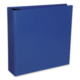Universal® Slant D-Ring View Binder, 3 Rings, 2" Capacity, 11 x 8.5, Navy Blue (UNV20749) Each