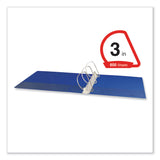 Universal® Slant D-Ring View Binder, 3 Rings, 3" Capacity, 11 x 8.5, Navy Blue (UNV20754) Each