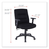 Alera® Alera Kesson Series Petite Office Chair, Supports Up to 300 lb, 17.71" to 21.65" Seat Height, Black (ALEKS4010) Each
