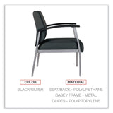 Alera® Alera metaLounge Series Mid-Back Guest Chair, 24.6" x 26.96" x 33.46", Black Seat, Black Back, Silver Base (ALEML2319) Each