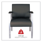 Alera® Alera metaLounge Series Mid-Back Guest Chair, 24.6" x 26.96" x 33.46", Black Seat, Black Back, Silver Base (ALEML2319) Each