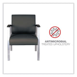 Alera® Alera metaLounge Series Mid-Back Guest Chair, 24.6" x 26.96" x 33.46", Black Seat, Black Back, Silver Base (ALEML2319) Each