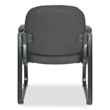 Alera® Alera Genaro Series Fabric Half-Back Sled Base Guest Chair, 25" x 24.80" x 33.66", Black Seat, Black Back, Black Base (ALERL43C11) Each