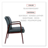 Alera® Alera Reception Lounge WL Series Guest Chair, 24.21" x 24.8" x 32.67", Black Seat, Black Back, Mahogany Base (ALERL4319M) Each