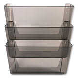 deflecto® DocuPocket Three-Pocket File Partition Set, 3 Sections, Letter Size, 13" x 7" x 20", Smoke, 3/Set (DEF73502RT) Set of 3