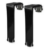 deflecto® Two Break-Resistant Plastic Partition Brackets, For 2.63 to 4.13 Wide Partition Walls, Black, 2/Pack (DEF391404) Set of 2