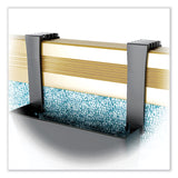 deflecto® Two Break-Resistant Plastic Partition Brackets, For 2.63 to 4.13 Wide Partition Walls, Black, 2/Pack (DEF391404) Set of 2