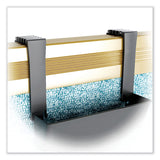 deflecto® Two Break-Resistant Plastic Partition Brackets, For 2.63 to 4.13 Wide Partition Walls, Black, 2/Pack (DEF391404) Set of 2