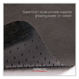 deflecto® SuperMat Frequent Use Chair Mat for Medium Pile Carpet, 36 x 48, Rectangular, Black (DEFCM14142BLK) Each