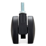 Safco® Hard Floor Casters for AlphaBetter Desks, 2.5" Wheel, Black, 4/Set (SAF1211BL) Each