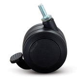 Safco® Hard Floor Casters for AlphaBetter Desks, 2.5" Wheel, Black, 4/Set (SAF1211BL) Each