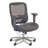 Safco® Lineage Big & Tall All-Mesh Task Chair, Supports 400lb, 19.5" - 23.25" High Black Seat,Chrome Base,Ships in 1-3 Business Days (SAF3505BL) Each