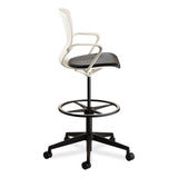 Safco® Shell Extended-Height Chair, Max 275 lb, 22" to 32" High Black/White Seat, White Back, Black Base, Ships in 1-3 Business Days (SAF7014WH) Each