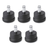 Safco® Task Master Nylon Glides, Grip Ring Stem, 2" x 1.38" Glide, Black, 5/Set (SAF5138) Each