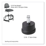 Safco® Task Master Nylon Glides, Grip Ring Stem, 2" x 1.38" Glide, Black, 5/Set (SAF5138) Each