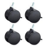 Safco® Carpet Casters for AlphaBetter Desks, 2.5" Wheel, Black, 4/Set (SAF1210BL) Each