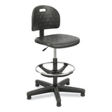 Safco® Soft Tough Economy Workbench Chair, Supports 250 lb, 22" to 32" High Black Seat, Black Back/Base, Ships in 1-3 Business Days (SAF6680) Each