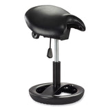 Safco® Twixt Sitting-Height Saddle Seat Stool, Backless, Max 300lb, 19" to 24" High Seat,Black Seat/Base, Ships in 1-3 Business Days (SAF3005BV) Each