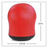 Safco® Zenergy Swivel Ball Chair, Backless, Supports Up to 250 lb, Red Vinyl, Ships in 1-3 Business Days (SAF4760RV) Each