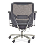 Safco® Lineage Big & Tall All-Mesh Task Chair, Supports 400lb, 19.5" - 23.25" High Black Seat,Chrome Base,Ships in 1-3 Business Days (SAF3505BL) Each