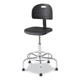 Safco® Workfit Economy Industrial Chair, Up to 400 lb, 22" to 30" High Black Seat/Back, Silver Base, Ships in 1-3 Business Days (SAF6950BL) Each