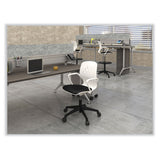 Safco® Shell Extended-Height Chair, Max 275 lb, 22" to 32" High Black/White Seat, White Back, Black Base, Ships in 1-3 Business Days (SAF7014WH) Each