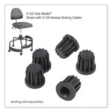 Safco® Task Master Tubular Base Inserts, Black, 5/Set (SAF5130) Each
