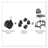 Safco® Task Master Carpet Casters, 2" Wheel, Black, 5/Set, Ships in 1-3 Business Days (SAF5131) Each