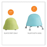 Safco® Runtz Ball Chair, Backless, Supports Up to 250 lb, Red Vinyl Seat, Silver Base, Ships in 1-3 Business Days (SAF4756RV) Each