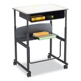 Safco® Hard Floor Casters for AlphaBetter Desks, 2.5" Wheel, Black, 4/Set (SAF1211BL) Each