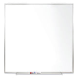 Ghent Magnetic Porcelain Whiteboard with Satin Aluminum Frame, 48.5 x 48.5, White Surface, Ships in 7-10 Business Days (GHEM1444) Each
