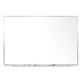 Ghent Magnetic Porcelain Whiteboard with Satin Aluminum Frame, 72.5 x 48.5, White Surface, Ships in 7-10 Business Days (GHEM1464) Each