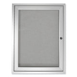 Ghent 1 Door Enclosed Vinyl Bulletin Board with Satin Aluminum Frame, 30 x 36, Silver Surface, Ships in 7-10 Business Days (GHEPA13630VX193) Each