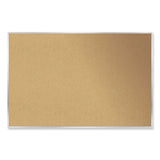 Ghent Aluminum-Frame Natural Corkboard, 46.5 x 36, Tan Surface, Satin Aluminum Frame, Ships in 7-10 Business Days (GHE13341) Each