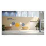 Ghent Coda Low Profile Circular Non-Magnetic Glassboard, 48 Diameter, White Surface, Ships in 7-10 Business Days (GHECDAGN48WH) Each
