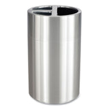 Safco® Triple Recycling Receptacle, 40 gal, Steel, Brushed Aluminum, Ships in 1-3 Business Days (SAF9941SS) Each