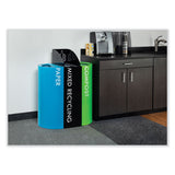 Safco® Mixx Recycling Center Half-Round Receptacle, 23 gal, Steel, Green, Ships in 1-3 Business Days (SAF9447GN) Each