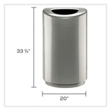 Safco® Open Top Round Waste Receptacle, 30 gal, Steel, Silver, Ships in 1-3 Business Days (SAF9920SL) Each