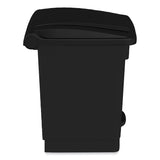 Safco® Plastic Step-On Receptacle, 20 gal, Metal, Black, Ships in 1-3 Business Days (SAF9924BL) Each