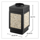 Safco® Canmeleon Aggregate Panel Receptacles, Top-Open, 38 gal, Polyethylene, Black, Ships in 1-3 Business Days (SAF9471NC)