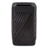 Safco® Twist Waste Receptacle with Open Top, 32 gal, Steel, Black (SAF9372BL) Each