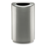 Safco® Open Top Round Waste Receptacle, 30 gal, Steel, Silver, Ships in 1-3 Business Days (SAF9920SL) Each