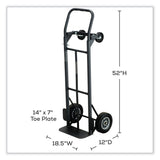 Safco® Tuff Truck Convertible Hand Truck, 400 lb to 500 lb Capacity, 14.5 x 45.6, Black (SAF4070) Each
